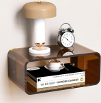 Dewrhiixe Ujuv akr&uuml;&uuml;l &ouml;&ouml;kapp, rippuv &ouml;&ouml;kapp, &ouml;&ouml;kapi riiul, seinale paigaldatav (tumepruun, 24D x 41W x 17H cm)