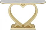 RYUQW3RE Eingangstisch, Moderner Konsolentisch mit Kunstmarmorplatte for Eingangsbereich und Wohnzimmer Konsolentisch(Gold,M)