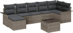 Gartensofa-Set mit Kissen 8 tk Grau Poly-Rattan Gartenm&ouml;bel Model3345459