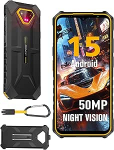 Ulefone Armor X13 mobiiltelefon purunemiskindel Android 15 50MP + 24MP &ouml;&ouml;vaatlus 12GB + 64GB/SD 256GB 6320mAh aku 8-tuumaline 6.52" HD+ nutitelefon purunemiskindel 4G Dual SIM/Face ID/GPS/NFC