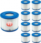 Denkmsd VI filtrikassetid Bestway basseinifiltrile, VI filtrikassett Miami, Vegas, Monaco, asendusfilter Bestway Spa 58323 jaoks (pakend 8)