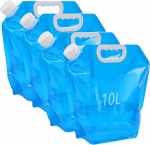 Kamiya 5/10 L Foldable Water Canister with Tight Lid, Flexible Water Canister, 5/10 Litre Foldable Water Canister BPA-Free for Outdoor Camping