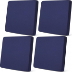 Newwiee Stretch Cushion Covers Sofa Couch Seat Chair Custom Waterproof Replacement Cushion Covers Furniture Protector for Kids Pets Navy Blue Simple 4 Pack