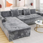 Plush Velvet Protective Cover Sofa Throws, Waterproof Cut Sofa Throws, Stretch Slipcover for L-Shaped Sofa Throw Sofa Cover, Velvet Couch Covers-a Loveseats 145 - 185 cm (57 - 73 inches)
