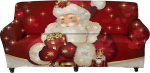 Jeiento Santa Claus Sofa Covers for Living Room Stretch Tightly Wrapped All Inclusive Chair Couch Slipcovers Home Decoration 1/2/3/4 Seater Red