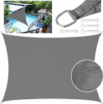 LEcylankEr Markiis, r&otilde;du, kolmnurkne, ristk&uuml;likukujuline, veekindel markiis kangas PES Markiis, UV kaitse l&otilde;uend, veekindel, koos paigaldusk&ouml;itega aeda, terrassile (tumehall 2 x 3 m)