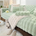 uyeoco Pluusist diivanikatted 3/2/4/1 istekohale, diivanikatte, hubane, libisemisvastane diivanikate, Chaise Lounge diivanikatted, L-kujuline, reguleeritav, pestav (v&auml;rv : #1, suurus : 110x160cm/43x62)