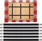 6 laudlina klambrite pakett v&auml;litingimustes kasutatavatele laudadele, varjatud rihmaga laudlina klambrid, laudlina hoidja, elastne voodiplaadi kinnitus voodipesu, voodi, madratsi v&otilde;i diivani jaoks (must)