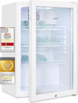 Exquisit klaasuksega k&uuml;lmik GKS120-GT-160C valge | Mahutavus: 118 l | Ukselukk | 3 riiulitariivi | Ringlusventilaator | Seisev seade