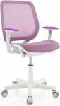 FANTASK laste t&ouml;&ouml;laua tool, reguleeritava k&otilde;rgusega laud 43-55 cm, 360&deg; p&ouml;&ouml;rlev tool seljatoe, k&auml;etugede ja ratastega, ergonoomiline kontoritool lastele 6-15 aastat (lilla)
