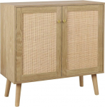 K&ouml;&ouml;gikapp, Sideboard 2 uksega rotangist sisseehitusega, buffetkapp, hoiukapp, m&ouml;&ouml;bel, 80 x 35 x 79 cm k&ouml;&ouml;ki, s&ouml;&ouml;gituppa, elutuppa, naturaalsena.