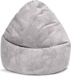 Sitting Point by Magma BeanBag Shara XXL Bean Bag Fleece Corduroy 80 x 130 cm, pestav kate, hall, &Ouml;ko-Tex&reg; sertifitseeritud.