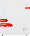 Nilson Congelador Horizontal Blanco NCH1500EDC. Capacidad 142 Litros, Dual Cooling, 4 Star, Modo Super Congelaci&oacute;n, Tecnolog&iacute;a C&iacute;clica, Puerta Abatible, 1 Cesta, Bajo nivel Sonoro