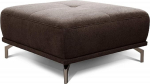 CAVADORE Carly XXL elutoa jakkum / Jalahoidja / Polsterdatud jakkum sobib Carly nurgadiivanile 91 x 45 x 91 cm kootud kangast pruuniks