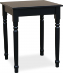 Puidust s&ouml;&ouml;gilaud, 60 x 60 cm, kompaktne ja tugev, dekoratiivsete jalgadega, 2 inimesele, v&auml;ike k&ouml;&ouml;gilaud, skandinaavia disain, lauaplaat: must