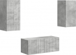 TV Schrank,TV-Schrankset Wandmontiert 6 pcs Beton Grau Holzwerkstoff,TV Board H&auml;ngend Schrank Fernsehschrank TV Bank Wohnzimmer M&ouml;bel Modern Wandschrank f&uuml;r Wohnzimmer Schlafzimmer