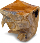 Kinaree POAN II Juurpuidust k&uuml;ljelaud 40 cm massiivne teakist kuubik rustikaalses v&auml;limuses, sobib ka lillealuseks