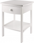 Winsome Wood End Table/Night Stand sahtli ja riiuliga, valge