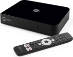 TELE System UP1 digitaalne maapealne dekooder Android TV Ultra HD, Netflix sertifitseeritud, Prime Video, Disney+, Chromecast sisseehitatud, DVB-T2 HEVC, HDR10+ HLG, AV1, HDMI/SCART