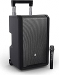 LD Systems ANNY 10 HHD B5 mobiilne Bluetooth PA-k&otilde;lar koos aku, mikseri ja 1x juhtmevaba mikrofoniga 584-608 MHz, must