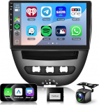 6G+128G juhtmevaba Carplay autoraadio Peugeot 107 / Citroen C1 / Toyota Aygo jaoks 10,1-tollise IPS puuteekraaniga, podofo Android 13 raadio, 8 tuum, Android Car / BT / WiFi / Mirror Link / GPS / DSP
