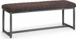 Julian Bowen Brooklyn Upholstered Bench, Anthracite, Metal, One Size