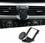 YANER Alumiinium sulamist keskkonsooli mobiiltelefoni hoidja BMW 3 seeria E90 E92 2005-2012 auto lisaseadmed 360 kraadi p&ouml;&ouml;ratav telefoni hoidja (must)