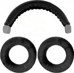 Defean Ersatz-Kissen-Set, 2-in-1-Ohrpolster und Kopfb&uuml;gel, kompatibel mit Beyerdynamic DT770/DT770M/DT770Pro/DT770 Pro HT/DT790/DT797/DT880/DT880 Pro/DT880 Pro Kopfh&ouml;rern (schwarz)