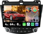 MSD Android 15 Autoradio f&uuml;r Honda Accord 7th (2002-2007) | 4G+64G,Octa-Core - GPS Navi Radio | CarPlay Android Auto Lenkradsteuerung Dual-Band WiFi DSP DAB | Tagfahrkamera | 2 Din 10.1 Zoll