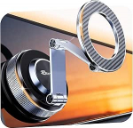 Autotelefoni hoidik - Vmag S3 2026 magnetiline mobiiltelefoni hoidik autos, metallist kahekordse klappvarrega ja laiendatud ulatusega, &uuml;hildub iPhone 17 Pro Max, 16-12 ja Androidiga (magnetr&otilde;ngaga), must