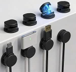 Kabel-Organizer-Halter, Kabel-Organizer-Clips, verstecken Sie Handy-Ladekabelhalter, stark haftende Draht-Ladeger&auml;t-Halter, f&uuml;r Nachttisch, B&uuml;robedarf, 8 St&uuml;ck