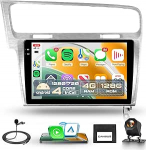 4G + 128G traadita Carplay Android autoraadio VW Golf 7 2013-2018 10.1 Inch Incell puuteekraaniga autoraadio traadita Android auto GPS navigatsioon WiFi peeglilink Bluetooth FM/RDS/EQ/SWC tagumine vaade