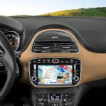 CAMECHO 6G + 128G 8 Core Android 15 autoraadio Fiat Punto 2012-2015 jaoks koos Navi Carplay juhtmevaba Android autoga, Double DIN raadio 7-tollise puuteekraaniga Bluetooth 5.0 FM/RDS SWC + HD tagantj&auml;rele vaatamise kaamera