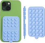 OCTOBUDDY Kahepoolne kahepoolne silikoonist iminappide hoidik mobiiltelefonile - k&auml;edeta iminappide hoidik selfie'de ja videote tegemiseks - &uuml;hildub iPhone'i ja Androidiga - 2.6" x 3.9", sinine