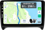 Android 12 autoraadio Octa Core 8GB + 256GB koos CarPlay Android auto DSP kaamera 9-tollise IPS puuteekraaniga, mis toetab DAB AHD kaamera GPS WiFi Bluetooth peeglilink Audi TT MK2 8J (2006-2012) jaoks