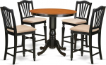 Dining Height Set - Dining Table and Tall Dining Chairs JACH5-BLK-C Black Cherry Finish