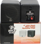Pyle PCB4BK Black Cube 200 W (RMS)/400 W Max. 12,00 cm ruudukujuline, siseruumides, TV, PC, tahvelarvuti, MP3, Dolby Digital Surround v&otilde;i satelliits&uuml;steemi koduteatri v&otilde;i Bim &Uuml;RO, RERO, CAMPER jaoks.
