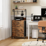 MUTUN Rustic Brown 4 Drawer Bedroom Chest of Drawers