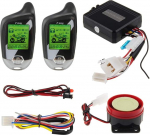 EASYGUARD EM211 2-kordne mootorratta alarms&uuml;steem Kaugk&auml;ivituse l&ouml;&ouml;giandur Kallutusandur DC12V LCD-ekraaniga