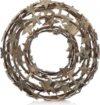 com-four&reg; Vine Wreath with Stars, dekoratiivne laua p&auml;rg, mis on valmistatud okstest, looduslik uksep&auml;rg, mida saab ise kaunistada, DIY looduslik p&auml;rg kui laua kaunistus, akna kaunistus, ukse ripats (1 tk,