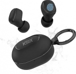 KSIX Neutron juhtmevabad k&otilde;rvaklapid, t&otilde;elised juhtmevabad stereoklapid, multifunktsionaalne nupp, k&otilde;ned, h&auml;&auml;lassistent, laadimiskarp karabiiniga, autonoomia 4 tundi + 16 tundi, USB-C, IPX4 veekindel, mustad