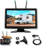 Traadita p&auml;ikesepaneeliga tagurduskaamera 10,000 mAh akuga, 10.1-tolline IPS monitor IP68 veekindla &ouml;&ouml;vaatega BSD DVR super laia nurgaga haagissuvilate, veoautode, autode ja haagissuvilate jaoks.