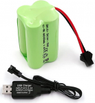 Gecoty&reg; 4,8 V NI-MH aku, 2400 mAh laetav AA aku (mitte AAA) SM pistikuga, sobib kaugjuhitavate m&auml;nguasjade, elektriliste t&ouml;&ouml;riistade, kodumasinate jaoks, koos USB laadimiskaabliga.