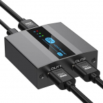 VEDINDUST 8K60Hz HDMI Splitter 1 in 2 Out 4K120HZ HDMI 2.1 Splitter toetab EDID HDCP2.3 Xbox PS4 PS5 Roku Blu-Ray Player Firestick HDTV jaoks