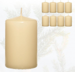 Candelo 8 k&uuml;&uuml;nla komplekt J&otilde;ulumeeleolu p&uuml;stk&uuml;&uuml;nlad - kreemikas - 4,8 cm x 8 cm - J&otilde;uluk&uuml;&uuml;nlad advendik&uuml;&uuml;nlad - advendik&uuml;&uuml;nla j&otilde;ulukaunistus