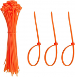 YELARXI Kabelbinder aus Kunststoff, selbstsichernd, 15,2 cm, passend f&uuml;r Zuhause, Garten, B&uuml;ro, Werkstatt, Reisen - (100 St&uuml;ck, Orange)
