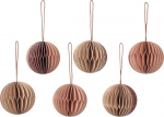 Broste Copenhagen 70080421 J&otilde;ulukuusekaunistused 6-osaline paberist beež / roosa 5 cm