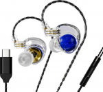 ND Planet IEM k&otilde;rvaklapid, 12mm Dual Magnetic Driver, HiFi Gaming k&otilde;rvaklapid koos eemaldatava 2-poldilise kaabliga, m&uuml;raeristavad k&otilde;rvamonitorid muusikutele, audiofiilidele, lauljatele