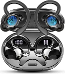 Bluetooth spordik&otilde;rvaklapid, traadita Bluetooth 5.4 k&otilde;rvaklapid 4 ENC m&uuml;ravastase mikrofoniga, k&otilde;rvaklapid HiFi Stereo, 50 tundi m&auml;nguaega traadita k&otilde;rvaklapid, IP7 veekindel, kaks LED-ekraani