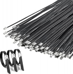 Raske roostevabast terasest kaablisidemed, metallist kaablisidemed sise- ja v&auml;listingimustes kasutamiseks, turvaline &uuml;hendus aia, toru, talu, elektri, kaabli jaoks 100 Pack 15cm